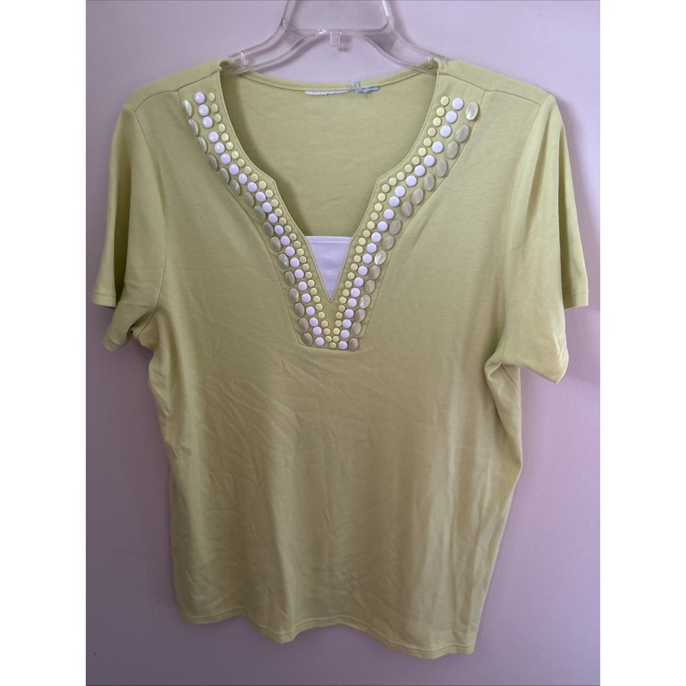 Women's Lot 2 Plus Knit Summer Shirts Tops Lime Navy 2X